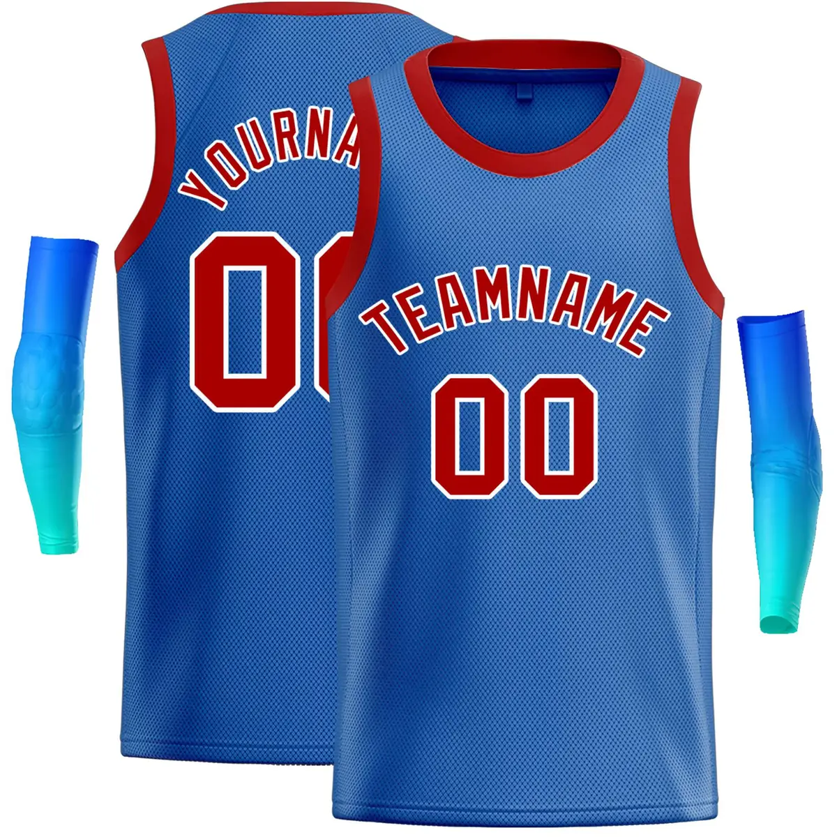 Blue Red-White Classic Tops Casual Basketball Jersey