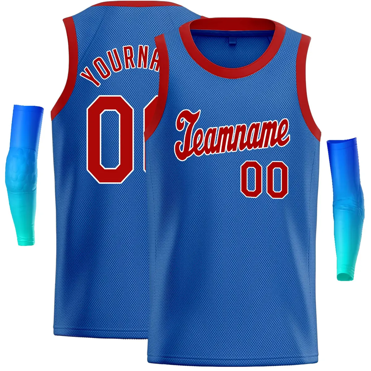 Blue Red-White Classic Tops Casual Basketball Jersey