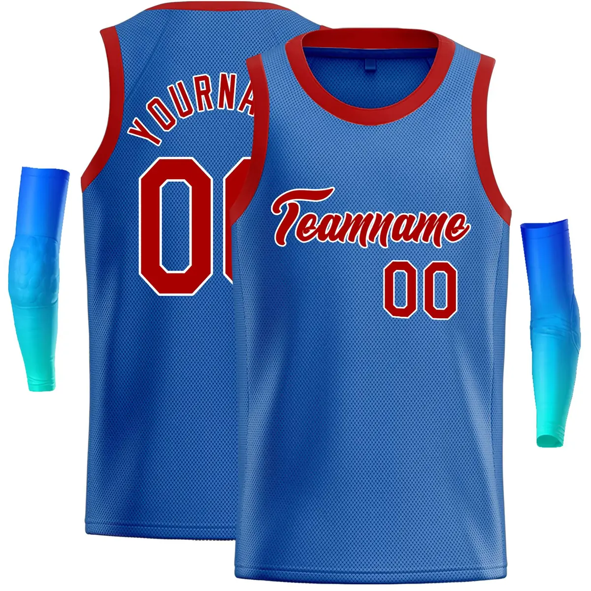 Blue Red-White Classic Tops Casual Basketball Jersey