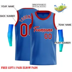 Blue Red-White Classic Tops Casual Basketball Jersey 2
