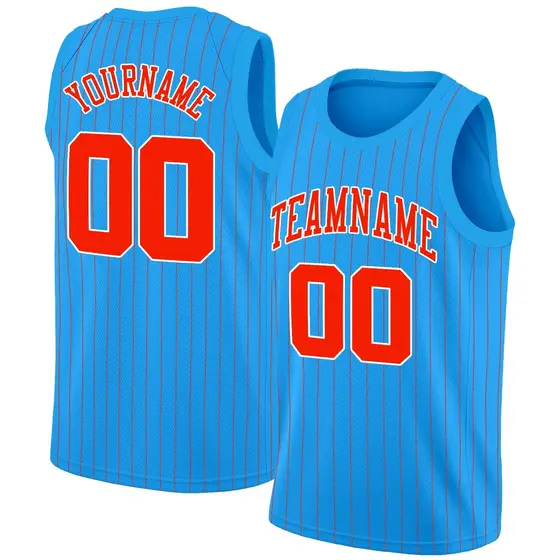 Blue Red-White Stripe Fashion Sportwear Basketball Jersey
