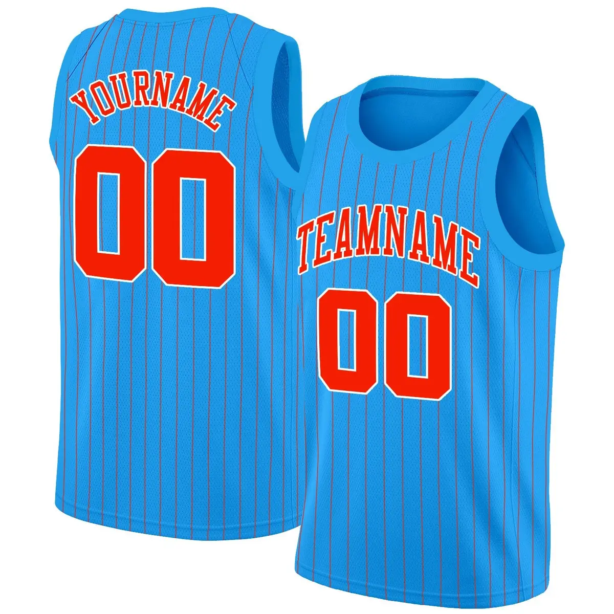 Blue Red-White Stripe Fashion Sportwear Basketball Jersey