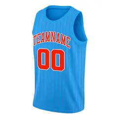 Blue Red-White Stripe Fashion Sportwear Basketball Jersey 3