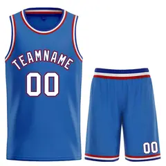 Blue Royal-White Bull Classic Sets Curved Basketball Jersey