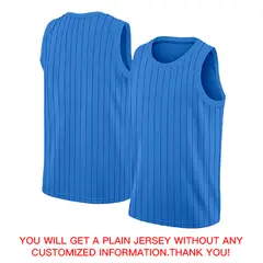 Blue Royal-White Stripe Classic Basketball Jersey 4