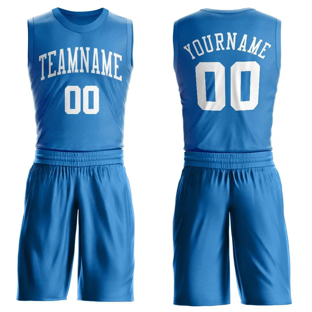 Blue White Classic Basketball Jersey