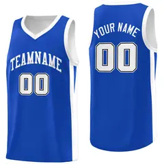 Blue White Classic Mesh Sport Basketball Jersey