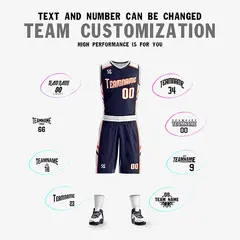 Blue White Double Side Training Basketball Jersey 2