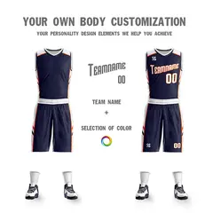 Blue White Double Side Training Basketball Jersey 4