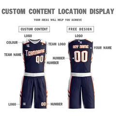 Blue White Double Side Training Basketball Jersey 5