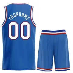 Blue White-Red Classic Sets Basketball Uniform Jersey 2