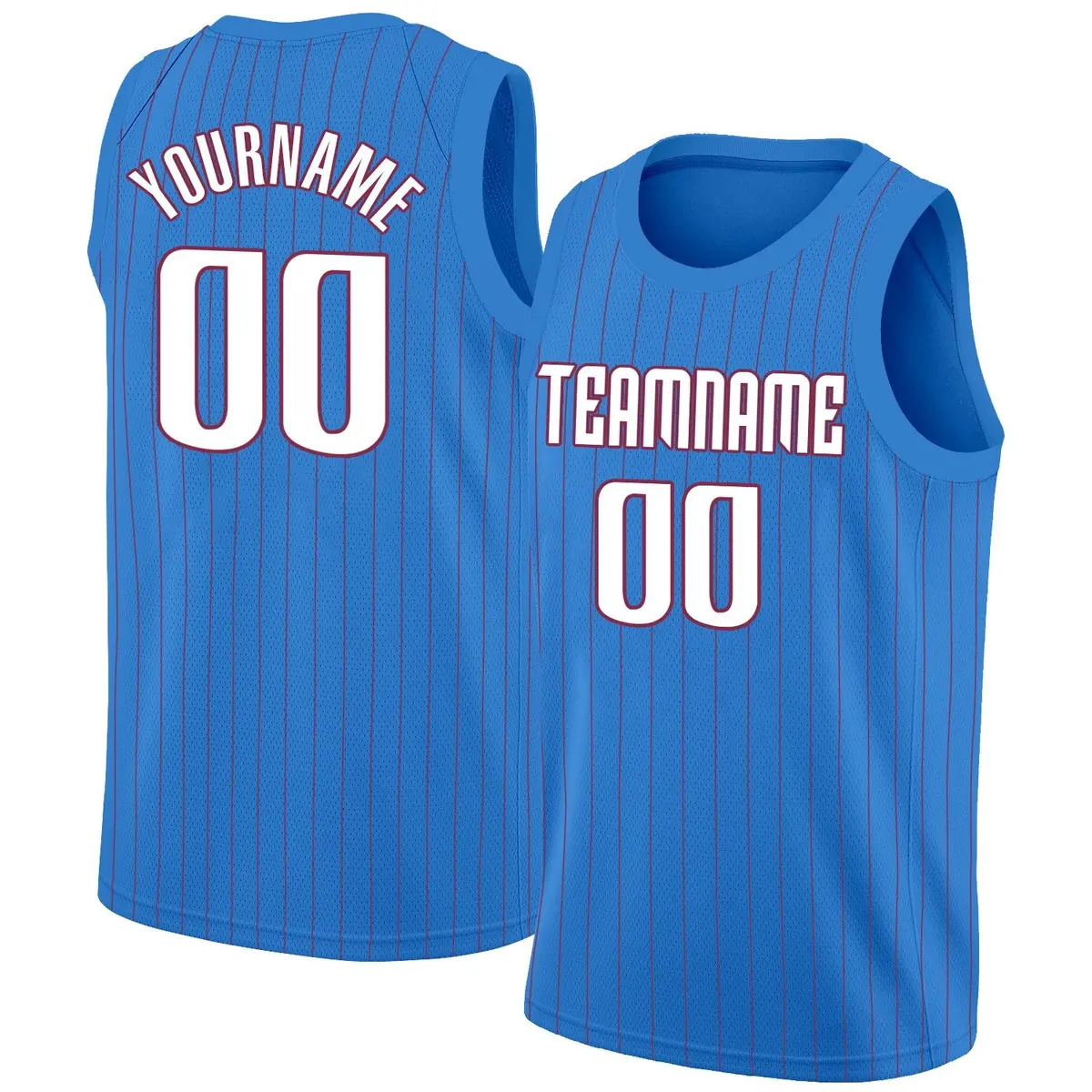 Blue White Red Stripe Fashion Sportwear Basketball Jersey