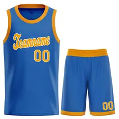 Blue Yellow-White Classic Sets Basketball Uniform Jersey