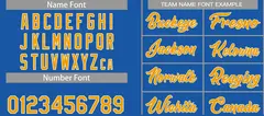 Blue Yellow-White Heal Classic Basketball Jersey Uniform Set 4