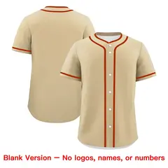Brazilian Sand Dark Orange White Father's Day Baseball Jersey 7