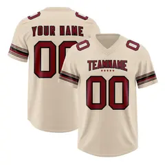 Brazilian Sand Red Retro Sleeve Line Football Jersey