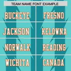 Bright Green Aqua Razr Stripe Graffiti Flag Football Jersey 3