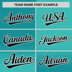 Bright Green Aqua Symmetrical Gradient Baseball Jersey 3