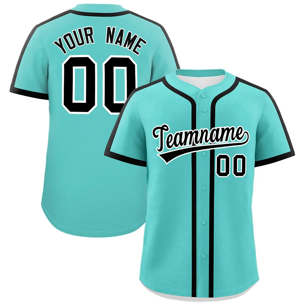 Bright Green Black Classic Authentic Baseball Jersey