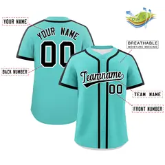 Bright Green Black Classic Authentic Baseball Jersey 2