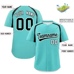 Bright Green Black Color Block Authentic Baseball Jersey 2