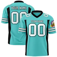 Bright Green Black Insert Color Football Jersey 1