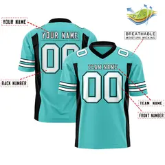 Bright Green Black Insert Color Football Jersey 2