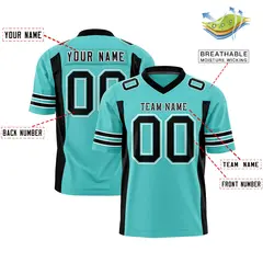 Bright Green Black Insert Color Football Jersey 2