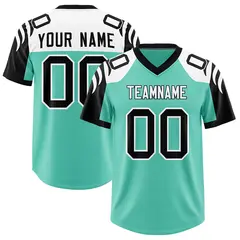 Bright Green Black Raglan Authentic Football Jersey 1