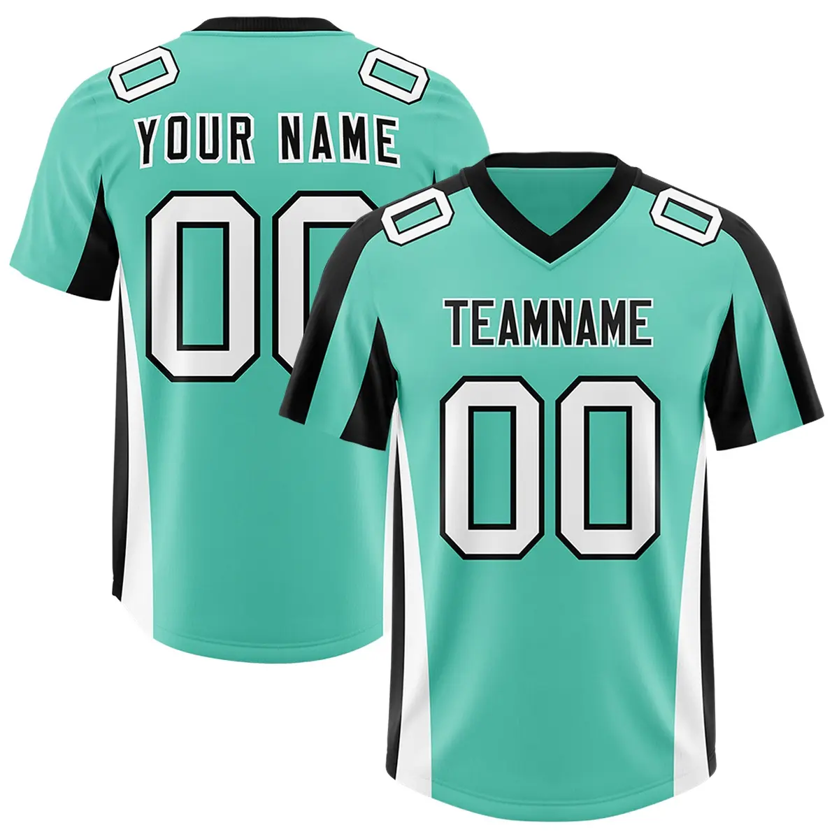 Bright Green Black Side Stripe Authentic Football Jersey