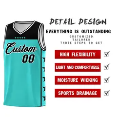 Bright Green Black Star Pattern Sports Basketball Jersey 2