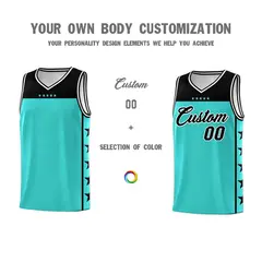 Bright Green Black Star Pattern Sports Basketball Jersey 3