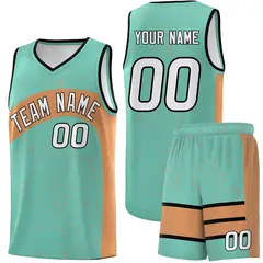 Bright Green Buckskin Brown Irregular Dot Graffiti Basketball Jersey 1