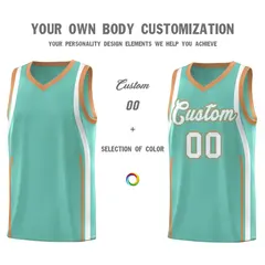 Bright Green Buckskin Brown White Ribbon Pattern Basketball Kit 3