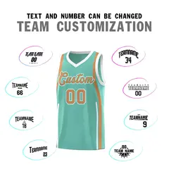 Bright Green Buckskin Brown White Ribbon Pattern Basketball Kit 4