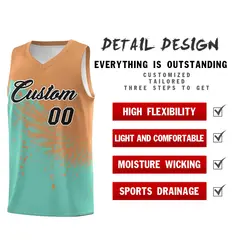 Bright Green Buckskin Brown Wing Pattern Basketball Jersey 2