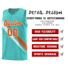Bright Green Diagonal Pinstripe Color Block Basketball Jersey 2