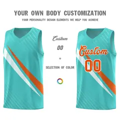Bright Green Diagonal Pinstripe Color Block Basketball Jersey 3