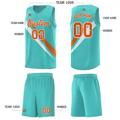 Bright Green Diagonal Pinstripe Color Block Basketball Jersey 5