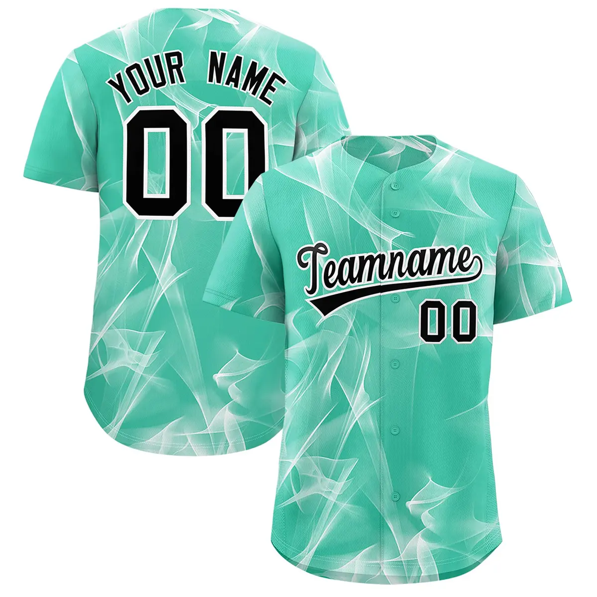 Bright Green Fumes Graffiti Pattern Baseball Jersey
