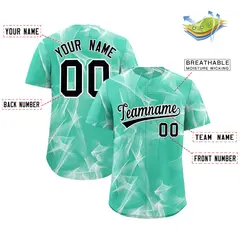 Bright Green Fumes Graffiti Pattern Baseball Jersey 2