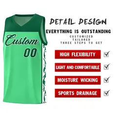 Bright Green Graffiti Side Pattern Basketball Jersey 2