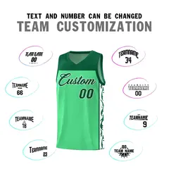 Bright Green Graffiti Side Pattern Basketball Jersey 4