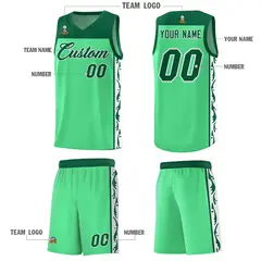 Bright Green Graffiti Side Pattern Basketball Jersey 5