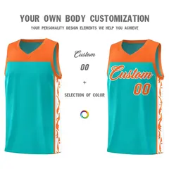 Bright Green Graffiti Side Pattern Basketball Jersey 3