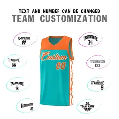 Bright Green Graffiti Side Pattern Basketball Jersey 4