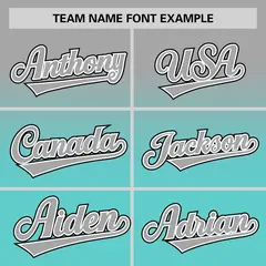 Bright Green Gray Gradient Fashion Baseball Jersey 3