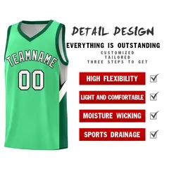 Bright Green Kelly Green Side Design Basketball Jersey Sets 2