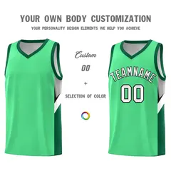 Bright Green Kelly Green Side Design Basketball Jersey Sets 3