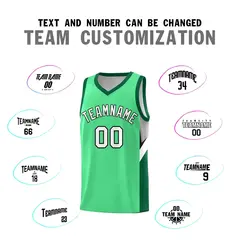 Bright Green Kelly Green Side Design Basketball Jersey Sets 4